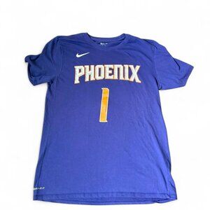 Nike Phoenix Suns purple and orange cotton t-shirt, Devin Booker number 1 size L